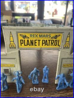 Vintage Rex Mars Planet Patrol playset & Marx Tom Corbett Space Figures 1950s