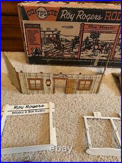 Vintage Roy Rogers Rodeo Ranch Louis Marx Playset Double R