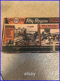 Vintage Roy Rogers Rodeo Ranch Louis Marx Playset Double R