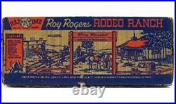 Vintage Sears Happi-Time Marx Roy Rogers Rodeo Ranch & Cowboy Playset withBox