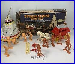 Vintage Stage Coach Playset By Marx Western Action