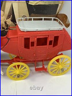 Vintage Stage Coach Playset By Marx Western Action