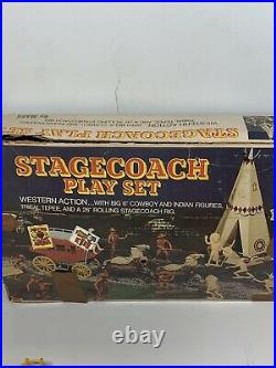 Vintage Stage Coach Playset By Marx Western Action