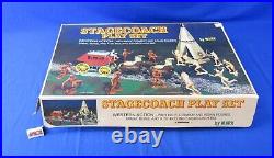 Vintage Stagecoach Play Set Marx Toys Near Complete in Original Box