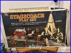 Vintage Stagecoach Play Set Marx Toys in original box