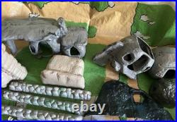 Vintage The Flintstones Play Set #4672 Marx 1962 With Extras