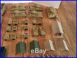 Vintage Tim-Mee Marx Army Toy Lot 252 Pieces Truck Tank Soldier Motorcycle More