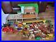 Vintage Tin Litho Happy Time Farm Building WithAnimals, People & Accessories