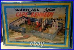 Vintage Tin Litho Louis Marx Cape Kennedy Carry All Action Play Set 4625