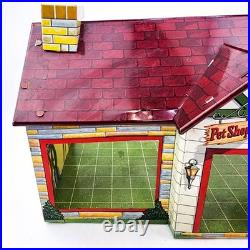 Vintage Tin Litho MARX Toy Pet Shop Building Dollhouse Replacement READ