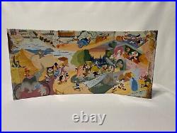 Vintage Tin Litho Walt Disney's Television Playhouse Playset with Characters