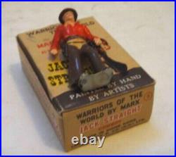 Vintage WARRIORS OF THE WORLD marx toy JACK STRAIGHT COWBOY withBOX+ CARD