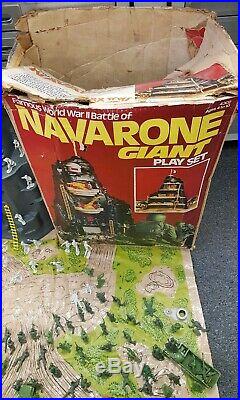 Vintage World War II Battle Of Navarone Giant Play Set Louis Marx Toys USA Old