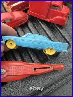 Vintage lot Marx & other toy vehicles play set pieces One Price 30+ items