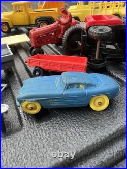 Vintage lot Marx & other toy vehicles play set pieces One Price 30+ items