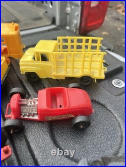 Vintage lot Marx & other toy vehicles play set pieces One Price 30+ items