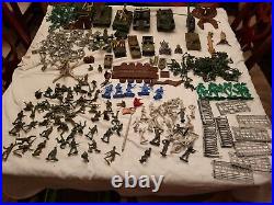 Vintage lot of over 286 Marx pieces mostly from Iwo Jima Playset #4147. READ