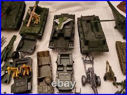 Vintage lot of over 286 Marx pieces mostly from Iwo Jima Playset #4147. READ