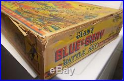 Vintage marx GIANT BLUE and GRAY playset BOXED civil war 1950's