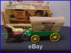 VintageMarx 1370-P Pioneer Covered Wagon with Horses and AccessoriesShips Free