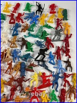 Vtg (125+) Cowboys & INdians plastic playset toys figures marx timee