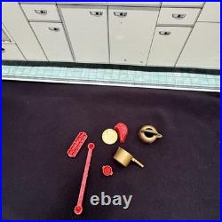 Vtg 1950's Louis Marx Toy Litho Pretty Maid Play Kitchen Set Accessories In Box