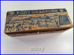 Vtg 1950's Marx Toys Fort Dearborn playset apache with box SEE PICS