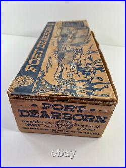 Vtg 1950's Marx Toys Fort Dearborn playset apache with box SEE PICS
