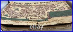 Vtg 1950s Marx Fort Apache Stockade Playset Series 2000 #3660 Includes Figures