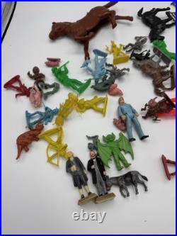 Vtg 1950s Marx Fort Apache Stockade Playset Series 2000 #3660 Includes Figures