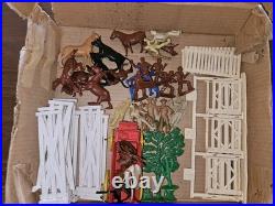 Vtg 1950s Marx Roy Rogers Rodeo Playset IN BOX with Dale Evans Pat Brady Saddles