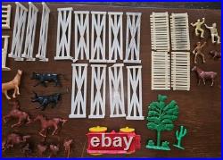 Vtg 1950s Marx Roy Rogers Rodeo Playset IN BOX with Dale Evans Pat Brady Saddles