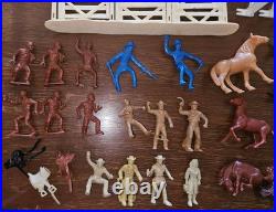 Vtg 1950s Marx Roy Rogers Rodeo Playset IN BOX with Dale Evans Pat Brady Saddles