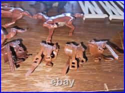 Vtg 1950s Marx Roy Rogers Rodeo Playset IN BOX with Dale Evans Pat Brady Saddles