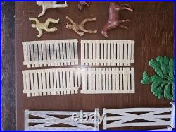 Vtg 1950s Marx Roy Rogers Rodeo Playset IN BOX with Dale Evans Pat Brady Saddles