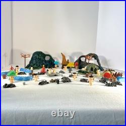 Vtg 1965 Marx Troll Village Miniature Playset Wild Horse Canyon 70+ Pcs Vtg 1965 Marx Troll Village Miniature Playset Wild Horse Canyon 70+ Pcs
