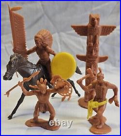 Vtg 1972 Marx Battle of Little Big Horn 5 Pc Set Custers Last Stand Lakota Sioux