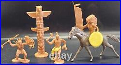 Vtg 1972 Marx Battle of Little Big Horn 5 Pc Set Custers Last Stand Lakota Sioux