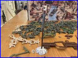 Vtg 1977 MARX World War II BATTLEGROUND! Set IN ORIGINAL BOX 4204 Tanks Army Men