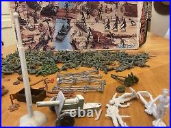 Vtg 1977 MARX World War II BATTLEGROUND! Set IN ORIGINAL BOX 4204 Tanks Army Men