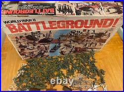 Vtg 1977 MARX World War II BATTLEGROUND! Set IN ORIGINAL BOX 4204 Tanks Army Men