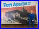 Vtg 1978 Marx 54mm Fort Apache playset 4202 plastic fort & General Custer Figure