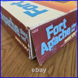 Vtg 1978 Marx 54mm Fort Apache playset 4202 plastic fort & General Custer Figure