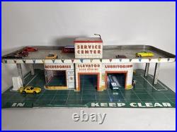 Vtg 50s 60s Marx Tin Litho Gas Station Service Center Playset Lights Up RARE Vtg 50s 60s Marx Tin Litho Gas Station Service Center Playset Lights Up RARE