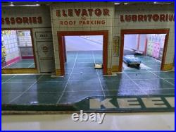 Vtg 50s 60s Marx Tin Litho Gas Station Service Center Playset Lights Up RARE Vtg 50s 60s Marx Tin Litho Gas Station Service Center Playset Lights Up RARE
