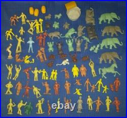 Vtg 75+ Piece Lot MARX SUPER CIRCUS Figures Animals Some HTF USED Shipping INCLD