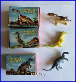 Vtg ELM Marx Empire Dinosaurs matchbox toys full set