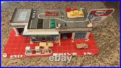 Vtg Marx Allstate Service Station Tin Litho Toy