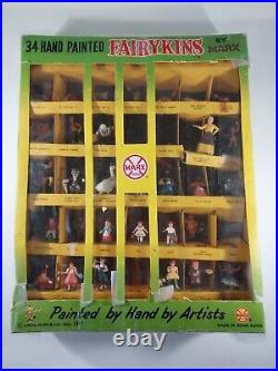 Vtg Marx Fairykins 34 Hand-Painted Figurines Disneyana Gift Box Set Complete