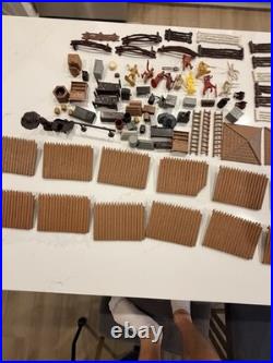 Vtg Marx Fort Apache Playset Lot 102 Pc Log Cabin Fences Figures Accessories Vtg Marx Fort Apache Playset Lot 102 Pc Log Cabin Fences Figures Accessories